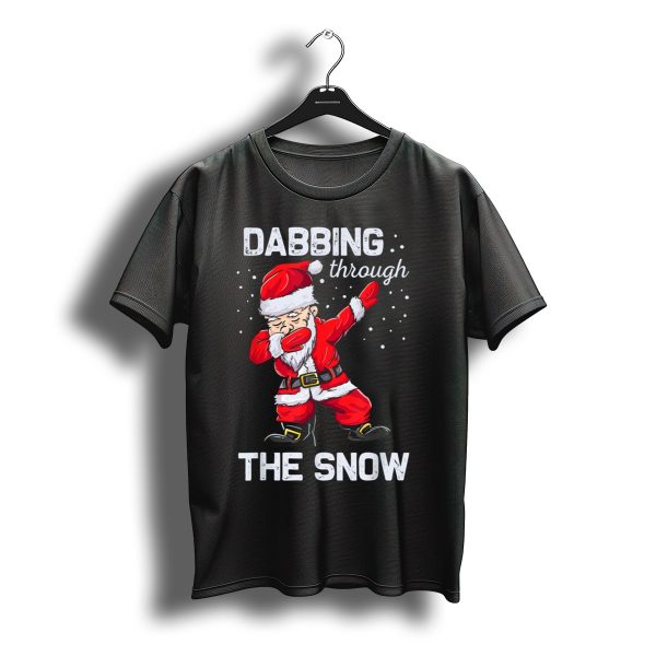 Dabbing Through The Snow Funny Santa Claus Christmas Dab T Shirt t shirt 1
