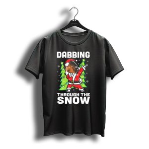 Dabbing Through The Snow Santa Papillon Christmas T-Shirt