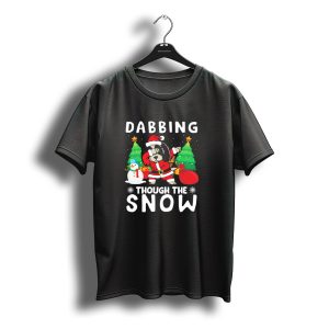Dabbing Through The Snow Shih Tzu Santa Christmas T-Shirt