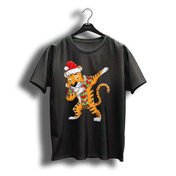 Dabbing Tiger Santa Christmas Festive Scarf T Shirt t shirt 1