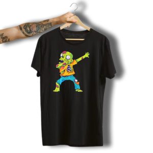 Dabbing Zombie Funny Halloween Zombi Cute Cartoon T-Shirt