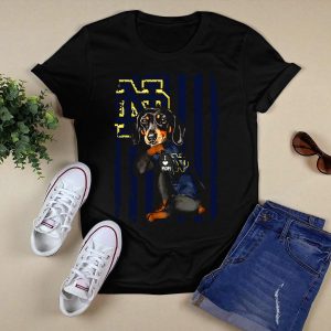 Dachshund Notre Dame Fighting Irish I Love Mom Nd T-Shirt
