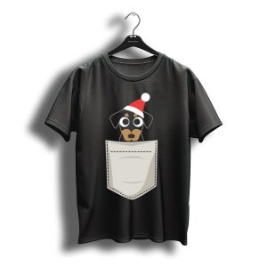Dachshund Santa Pocket Pup Christmas Hat T-Shirt