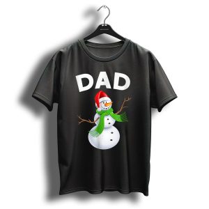 Dad Christmas Snowman Santa Hat Family T Shirt