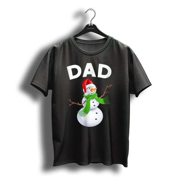 Dad Christmas Snowman Santa Hat Family T Shirt t shirt 1