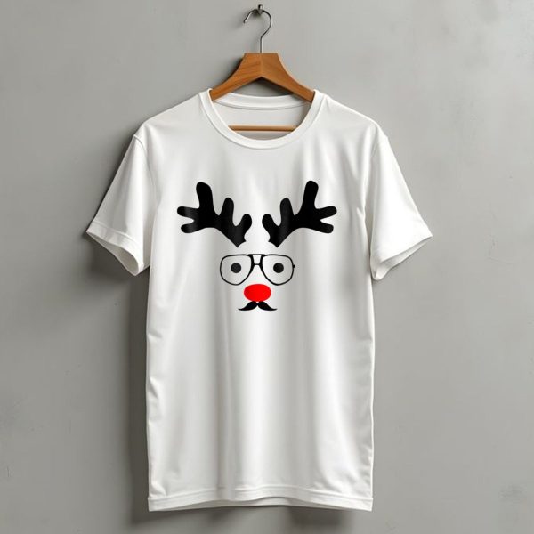 Dad Deer With Glasses And Red Nose Christmas New Year T Shirt 1 t shirt 1