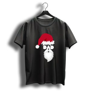 Dad Santa Hat Beard Christmas Family T Shirt