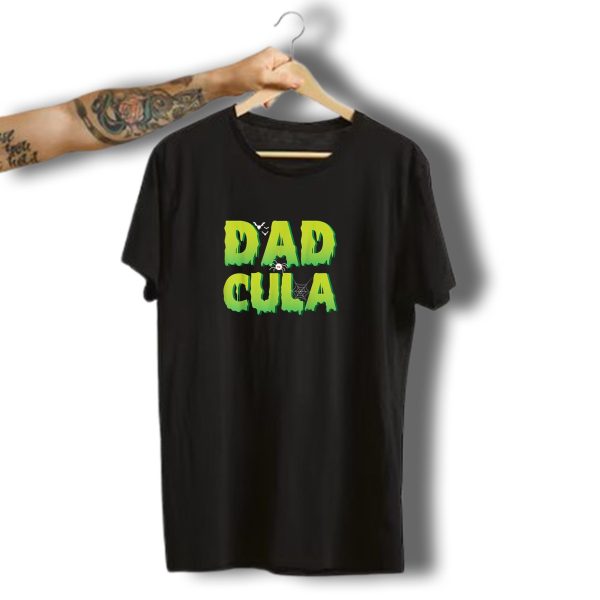 Dadcula Funny Halloween Dad Costume With Spider And Bat Graphics T Shirt t shirt 1