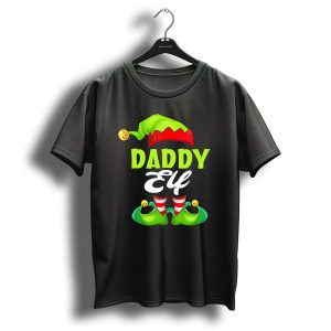 Daddy Elf Christmas Hat And Shoes T-Shirt