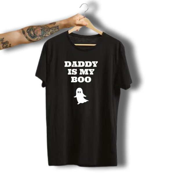 Daddy Is My Boo Ghost Halloween Text T Shirt t shirt 1