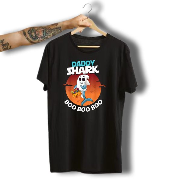 Daddy Shark Boo Boo Boo Funny Halloween Family Shark T Shirt t shirt 1