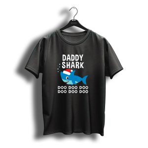 Daddy Shark Doo Doo Doo Doo Doo Doo Christmas Santa Hat T-Shirt