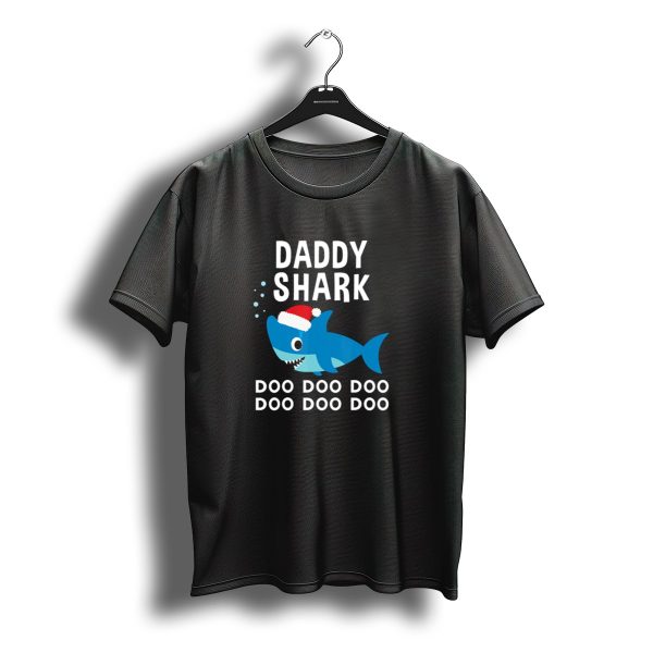 Daddy Shark Doo Doo Doo Doo Doo Doo Christmas Santa Hat T Shirt t shirt 1