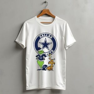 Dallas Cowboys Grinch And Max Merry Christmas T-Shirt