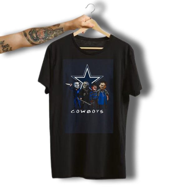 Dallas Cowboys Halloween Slasher Squad Iconic Horror Characters T Shirt t shirt 1