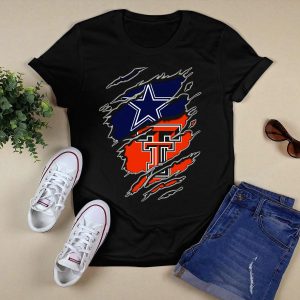 Dallas Cowboys Texas Tech Red Raiders Logo Fusion T-Shirt