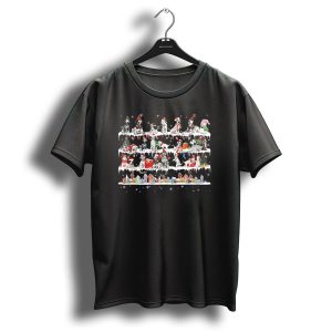 Dalmatians Santa Snowflakes Christmas Town Festive Scene T Shirt
