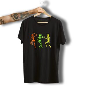 Dancing Skeleton Halloween Costume Trio T-Shirt