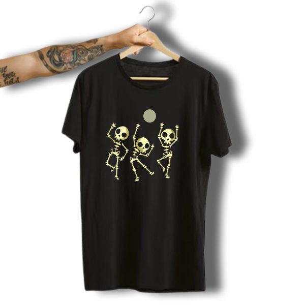 Dancing Skeletons Halloween Day Of The Dead Moon T Shirt 1 t shirt 1