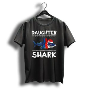 Daughter Shark Santa Hat Ugly Christmas T Shirt