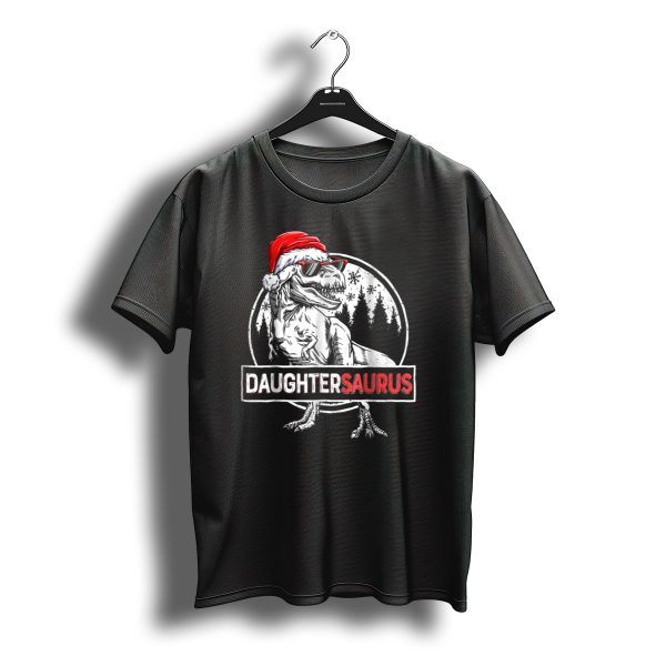 Daughtersaurus Christmas Santa Hat Dinosaur T Shirt t shirt 1
