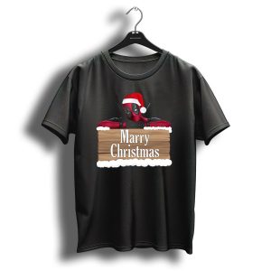 Deadpool Marry Christmas Santa Hat T Shirt