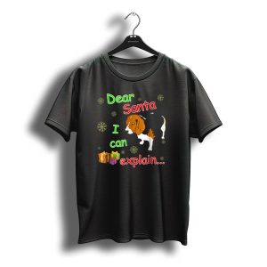 Dear Santa I Can Explain Beagle Christmas Snowflakes And Gifts T-Shirt