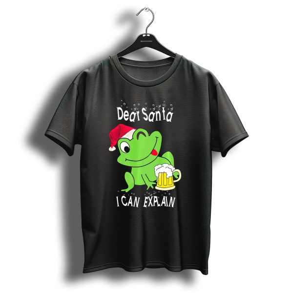 Dear Santa I Can Explain Christmas Festive Tipsy Santa Frog T Shirt 1 t shirt 1