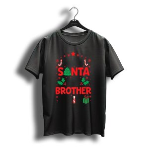 Dear Santa My Brother Did It Christmas Tree Candy Canes Holly Gift T-Shirt