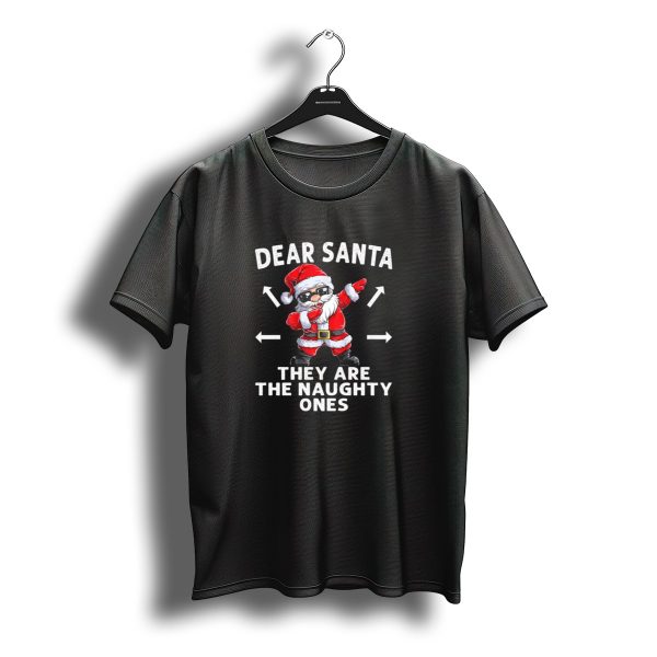 Dear Santa They Are The Naughty Ones Santa Dabbing Arrows Christmas T Shirt t shirt 1