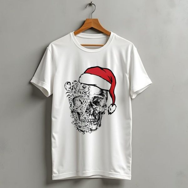 Deck The Halls With Skulls And Bodies Santa Hat Christmas Skull T Shirt 1 t shirt 1