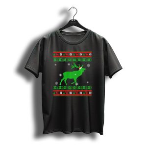 Deer Christmas Ugly Santa'S Hat Snowflakes Reindeer Festive T-Shirt