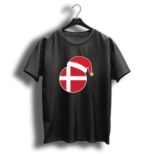 Denmark Flag Christmas Santa Hat T Shirt