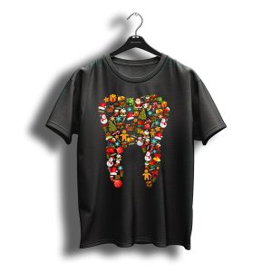 Dental Christmas Tooth Santa Snowman Reindeer Presents T-Shirt