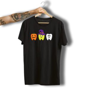 Dental Hygienist Halloween Pumpkin Witch Ghost Tooth Doctor T-Shirt
