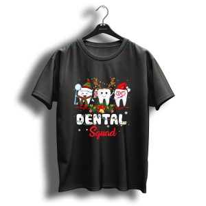 Dental Squad Christmas Tooth Trio Festive T Shirt