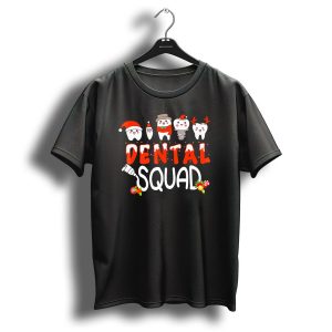 Dental Squad Tooth Christmas Santa Reindeer Festive Dent T Shirt