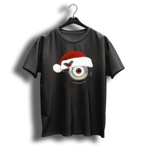 Despicable Me Minions Christmas Santa Hat Holiday T Shirt