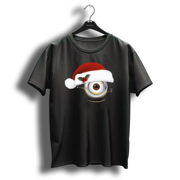Despicable Me Minions Christmas Santa Hat Holiday T Shirt 1 t shirt 1
