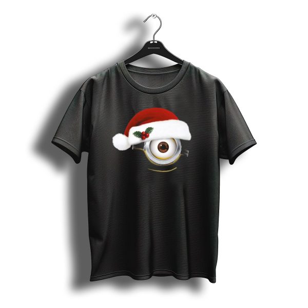 Despicable Me Minions Christmas Santa Hat Holiday T Shirt t shirt 1