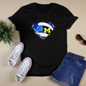 Detroit Lions And Michigan Wolverines Tearing Through T-Shirt