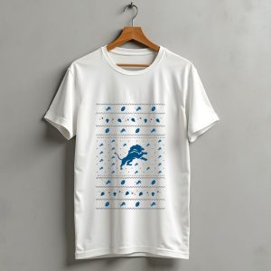 Detroit Lions Christmas Holiday Lights Merry Christmas 2024 Lions T Shirt