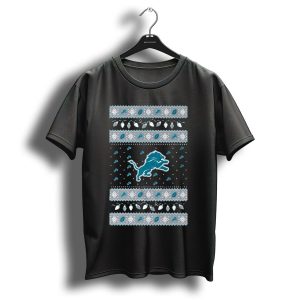Detroit Lions Holiday Lights Ugly Sweater 2024 Christmas Football T Shirt
