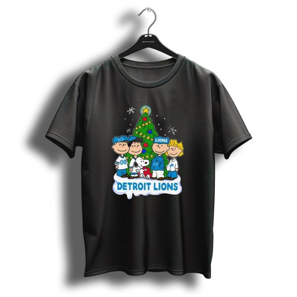 Detroit Lions Peanuts Merry Christmas T Shirt 1 t shirt 1
