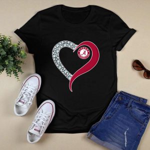 Diamond Alabama Crimson Tide Heart Shirt