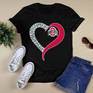 Diamond Ohio State Buckeyes Heart Shirt