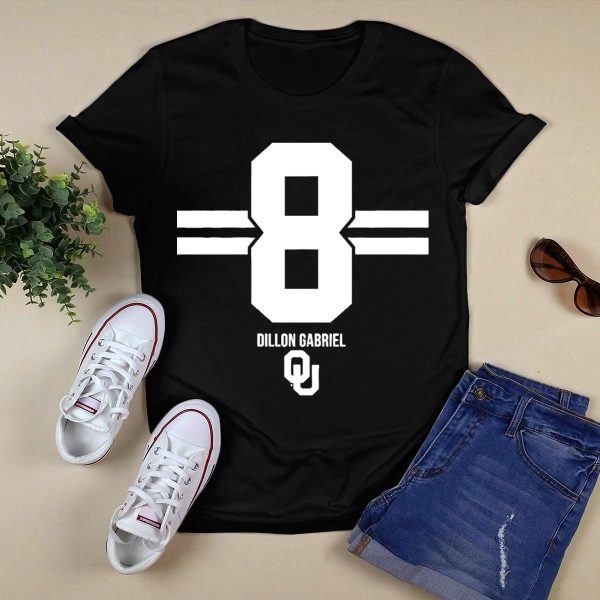 Dillon Gabriel 8 OU Oklahoma Sooners Football T Shirt 1