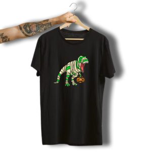 Dinosaurs Pumpkin Mummy T Rex Halloween Dino T-Shirt