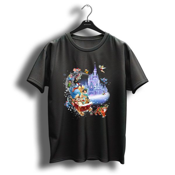 Disney Aladdin Christmas Wonderland Adventure With Castle And Characters T Shirt 1 t shirt 1