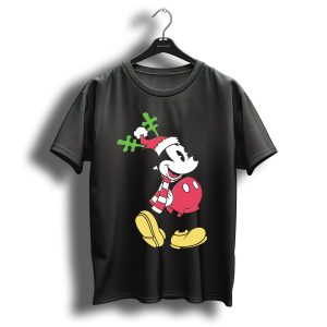 Disney Christmas Antler Mickey Mouse Holiday T Shirt